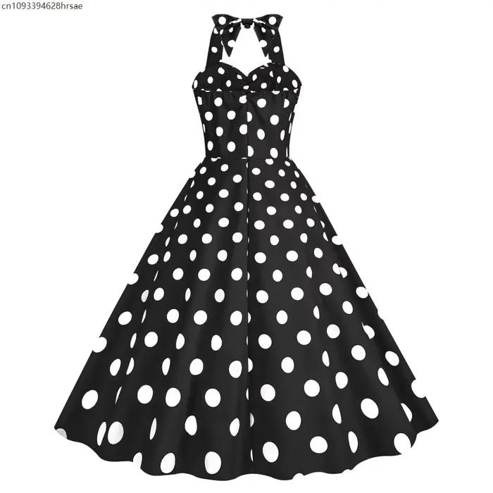 Robe vintage sans manches pour femmes des années 50 et 60