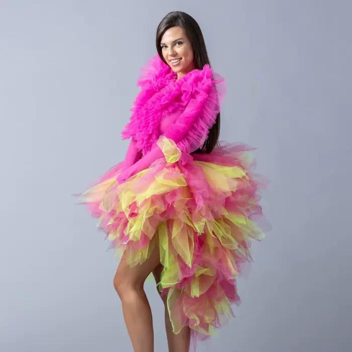 Ever azole-Jupe de soirée en tulle superposé pour femme