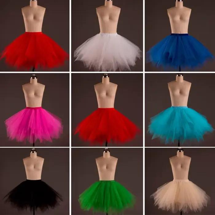 Jupon court en tulle pour femmes couches élastiques extensibles jupe tutu d'été pour adultes sous-jupe rockabilly nouvelle collection occassions spéciales