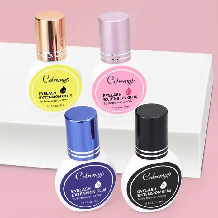Colle pour extensions de cils 5ml, séchage rapide, adhésif longue durée, sans danger pour les faux cils, kit professionnel d'extensions de cils