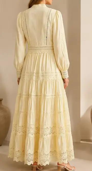 Ensemble deux pièces élégant jaune beurre pour femme