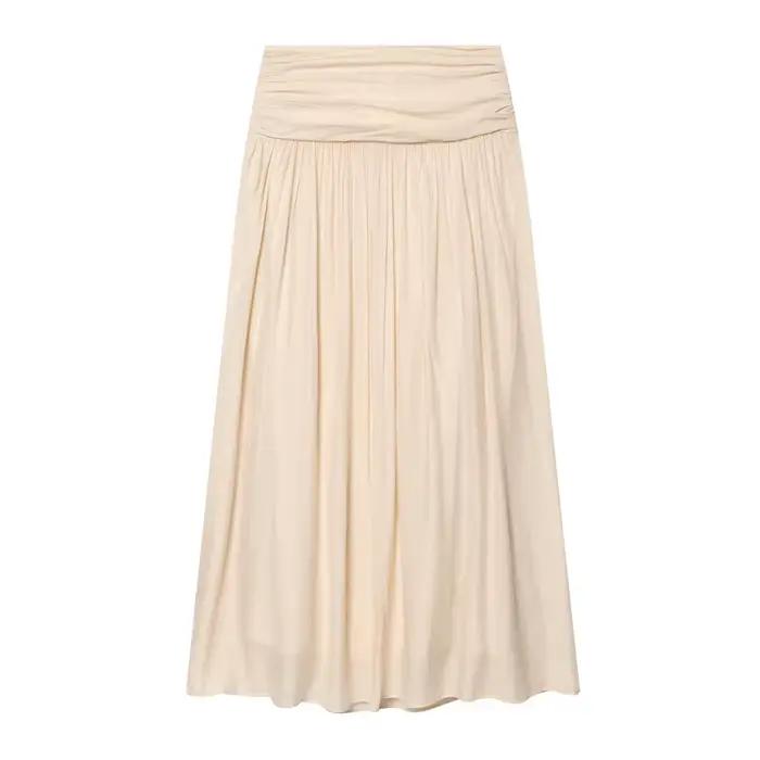 Ensemble Silhouette Large Été 2026 avec Détails Bordés en Bois 1334190 Jupe et 1334196