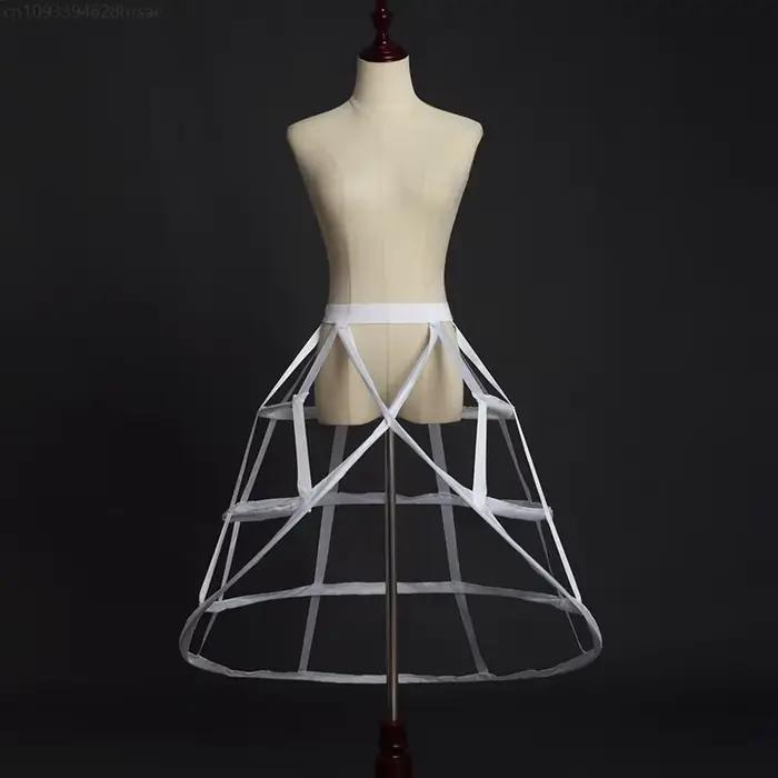 Cage cerceau jupon femmes irrégulière Crinoline jupe sacoche blanc noir mariage mariée sous-jupe agitation