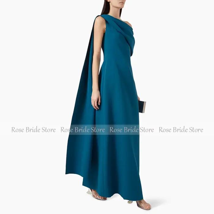 Robe de bal lavande mi-longue, asymétrique épaule dénudée, ligne A, longueur cheville, drapée, sans manches, robes de soirée formelles