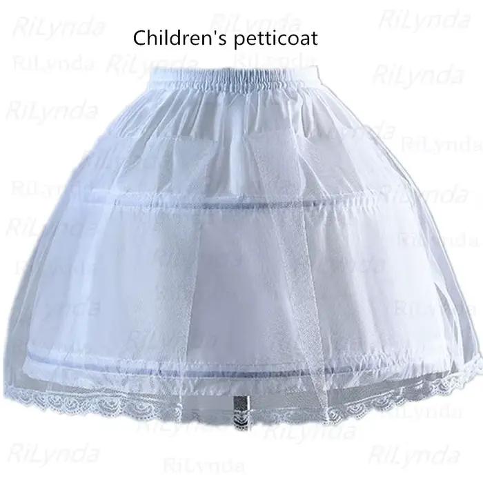 Jupon Crinoline pour filles avec cerceau sous jupe courte sous-jupe blanche a-ligne robe de bal jupons