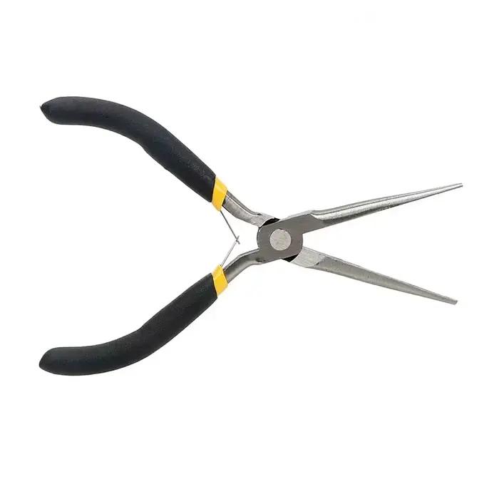 Pince à bec long 45 # Outils à main en acier, outils de réparation d'électricien, dénudage, coupe, serrage, coupe-fil multifonction