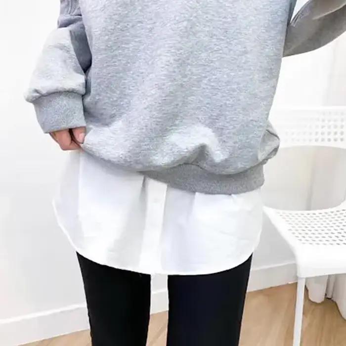Sous-jupe détachable pour femmes, fausse chemise, jupe irrégulière, chemisier à queue, extension en coton, faux ourlet, Mini jupe, faux ourlet, 6 tailles