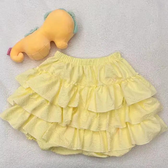 Jupes gâteau jaune japonais Kawaii pour femmes
