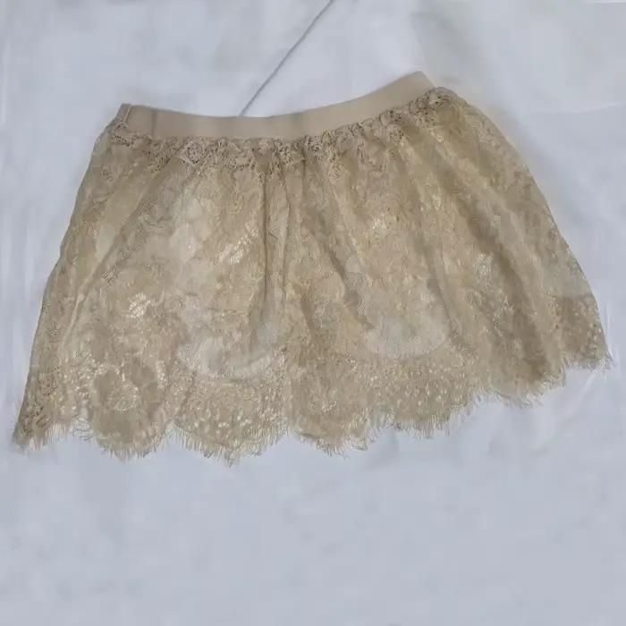 Mini-Jupe N2025 Sexy en Dentelle Transparente Jupe En Maille Rallonge De Chemise Taille Unique Pour Femmes Occasions Spéciales
