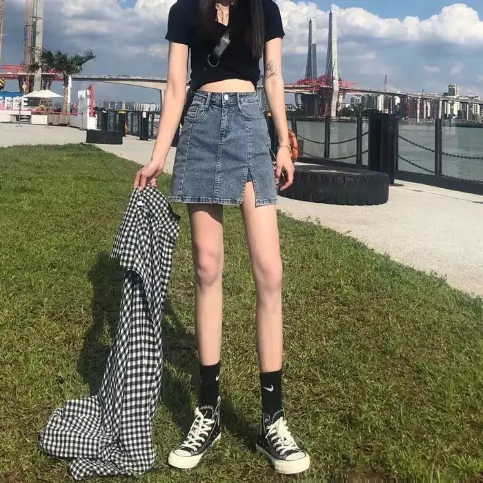 Jupe courte amincissante taille haute pour femme