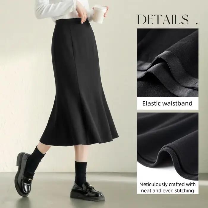 Jupe Sirène Sentubila en tricot doublée polaire, pour femme, élégante silhouette sirène, douceur et chaleur hivernale, idéale pour les soirées et les journées confortables