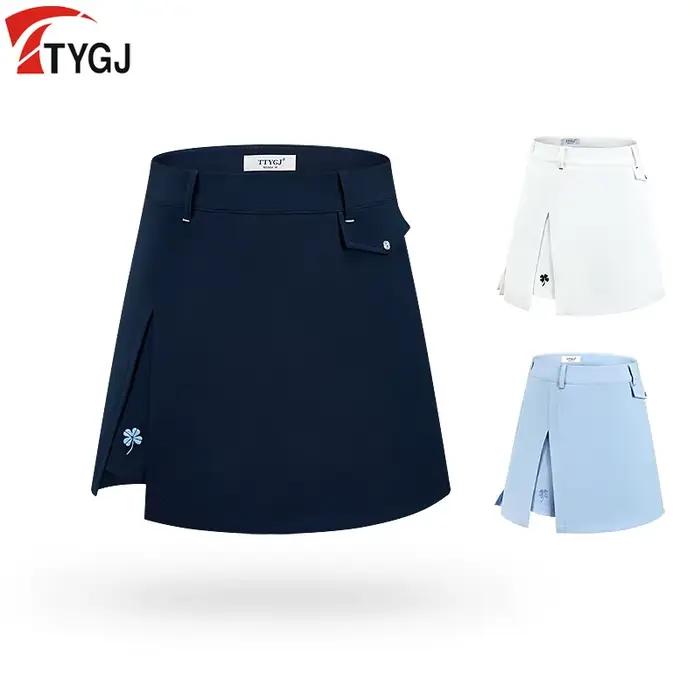 Ttygj-Jupe de golf plissée doublée pour femme avec short intérieur
