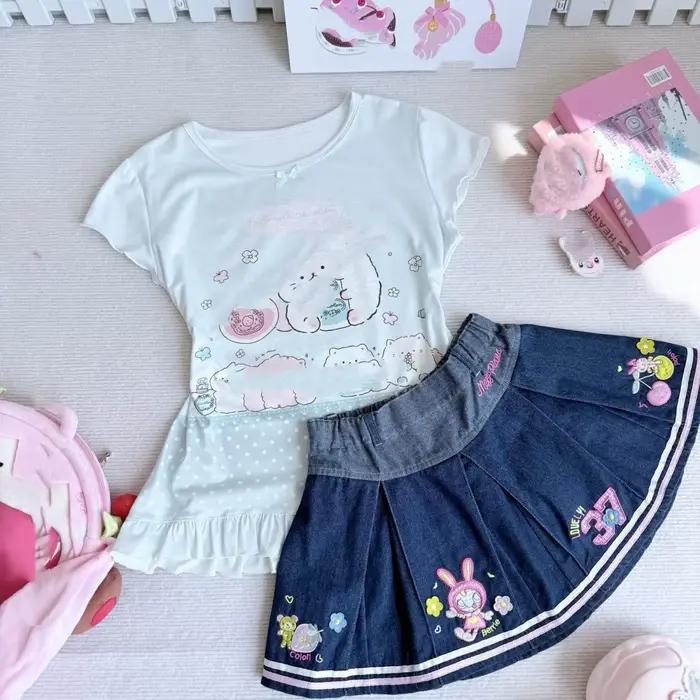 Jupes décontractées japonaises Kawaii style gâteau