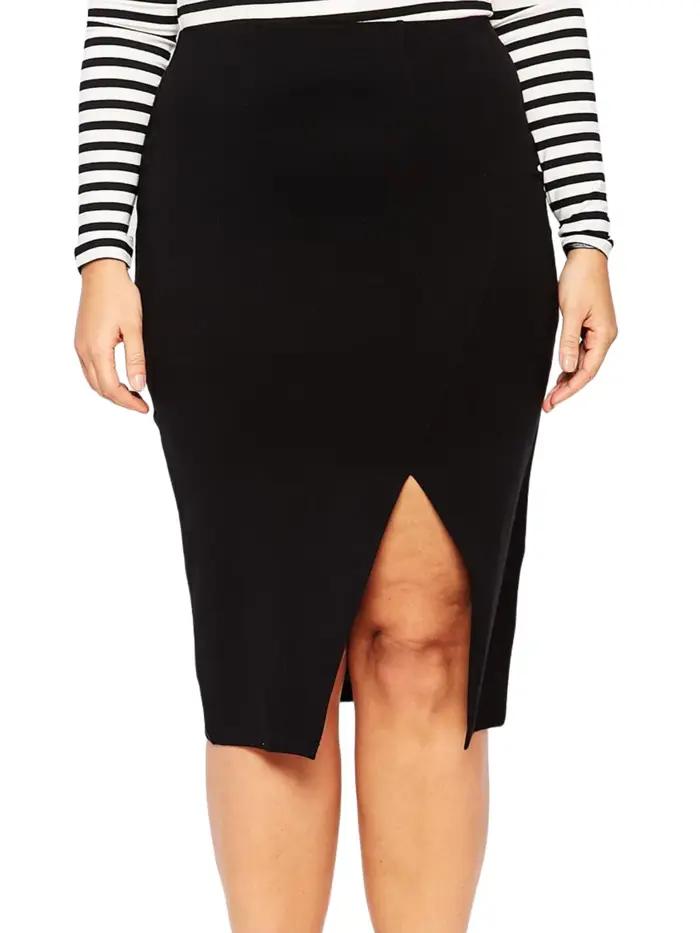 Femmes grande taille été printemps élégant jupe Midi