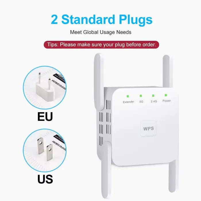 Répéteur WiFi 5G amplificateur Wifi Signal Wifi Extender réseau Wi fi Booster 1200Mbps 5 Ghz répéteur Wi-Fi sans fil longue portée