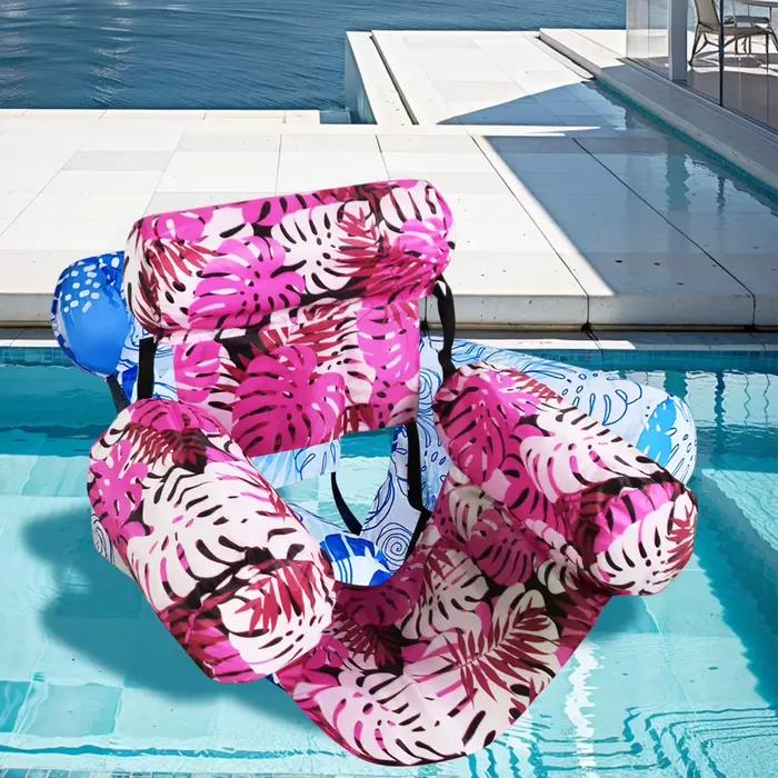 Chaise longue gonflable pour piscine, fête, plage, loisirs, lits flottants, inclinable, avec bras et dossier, été