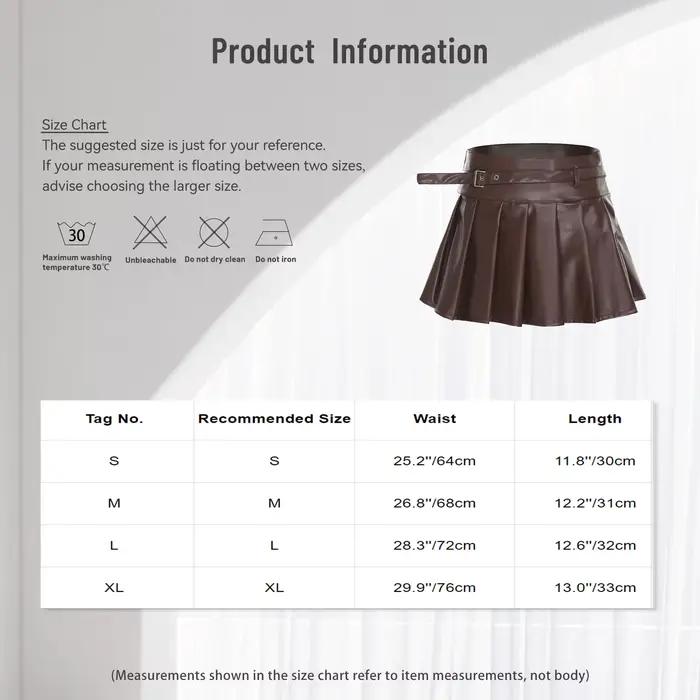 Jupe Y2K pour femmes avec fermeture éclair latérale, jupe courte en PU intégrée, taille haute, jupe mini trapèze avec ceinture, jupes de fille épicée, streetwear
