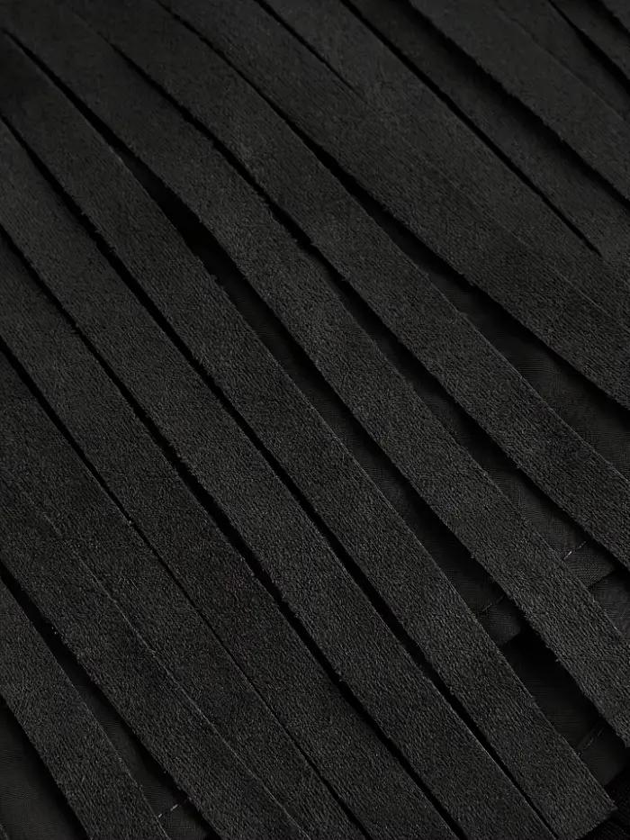 Jupe semi-élastique noire pour dames
