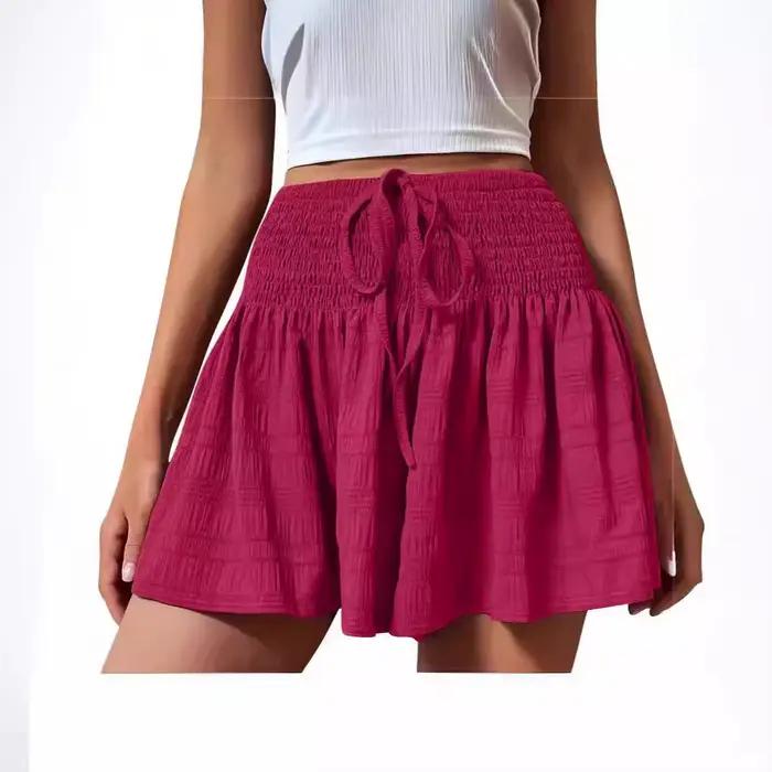 Jupe-short décontractée taille haute pour femme