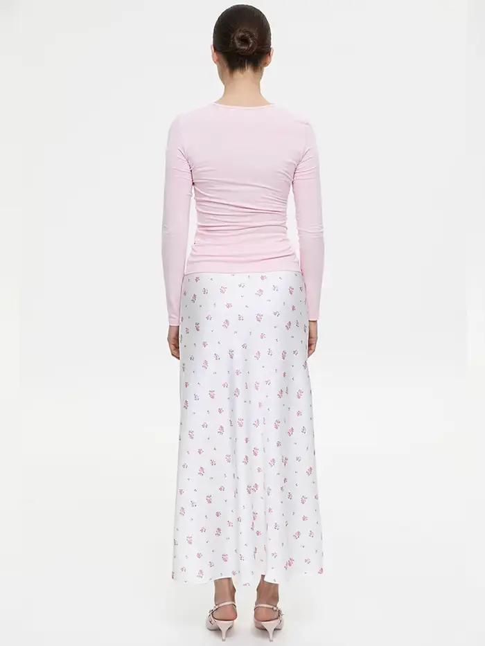 Jupe longue taille haute pour femme