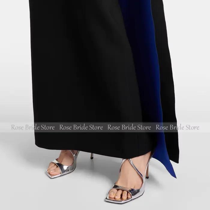 Robes de soirée élégantes pour femmes, asymétrique épaule dénudée, colonne, robes de Cocktail noires, longueur cheville, drapée, Maxi, 2025