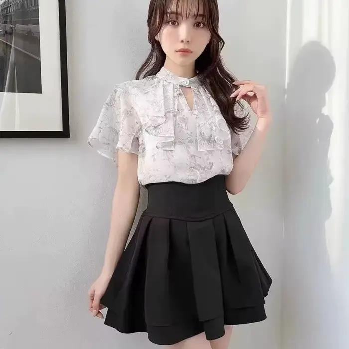 Jupe noire subculturelle japonaise pour femmes