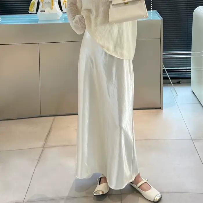 Jupes longues femme 2026 taille haute coupe trapèze sexy
