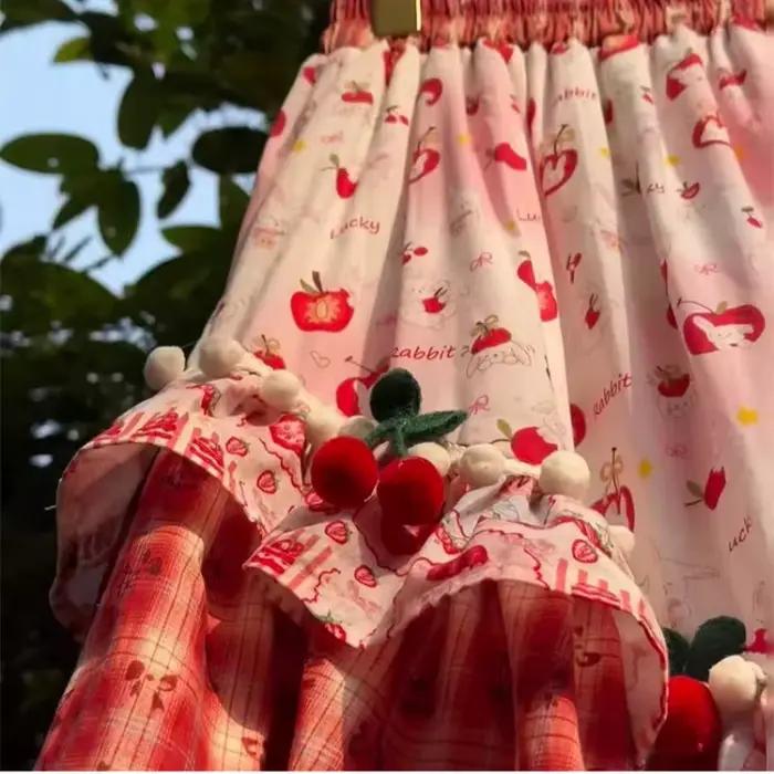 Jupe mi-longue à volants superposés pour femme