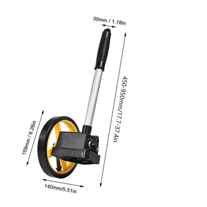 Roue de mesure portative de roue de Distance 0 ~ 9999.9m rouleau de mesure de Distance pour roue de mesure à usage Multiple roue de mesure