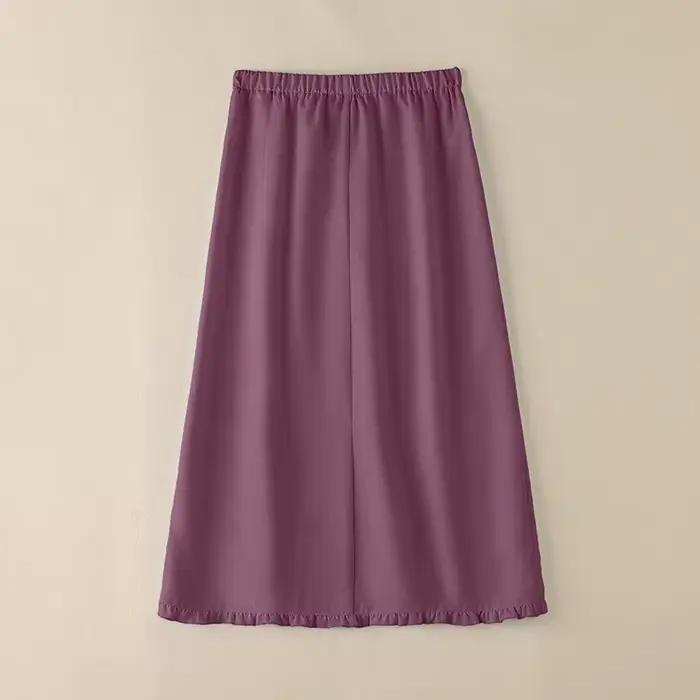 2026 ZANZEA Jupe Midi Femme Décontractée à Taille Élastique