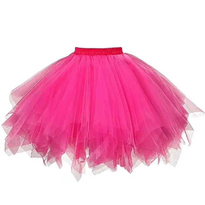 Jupon court en tulle pour femmes couches élastiques extensibles jupe tutu d'été pour adultes sous-jupe rockabilly nouvelle collection occassions spéciales