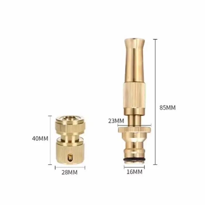Buse de pulvérisation pistolet à eau en laiton haute pression arroseur à pulvérisation directe connecteur rapide tuyau d'arrosage domestique pistolet réglable