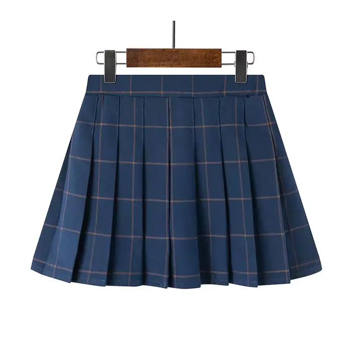 Fille jupe plissée école Campus uniforme adolescent à adulte taille une ligne plissée jupe à carreaux JK danse Performance tenue enfant grande taille