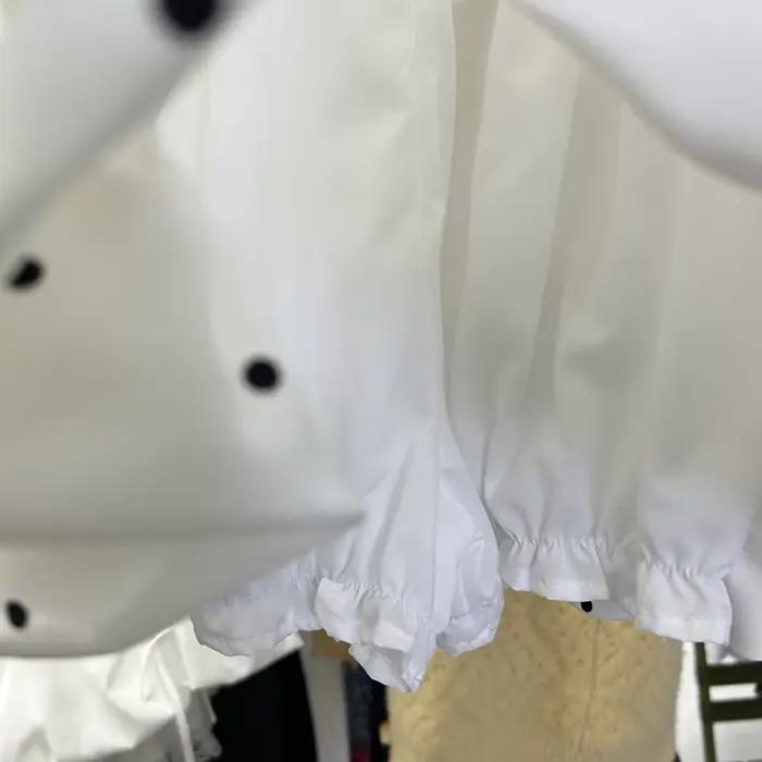 Mini-jupe blanche à pois, jupe courte d'été tendance pour femme