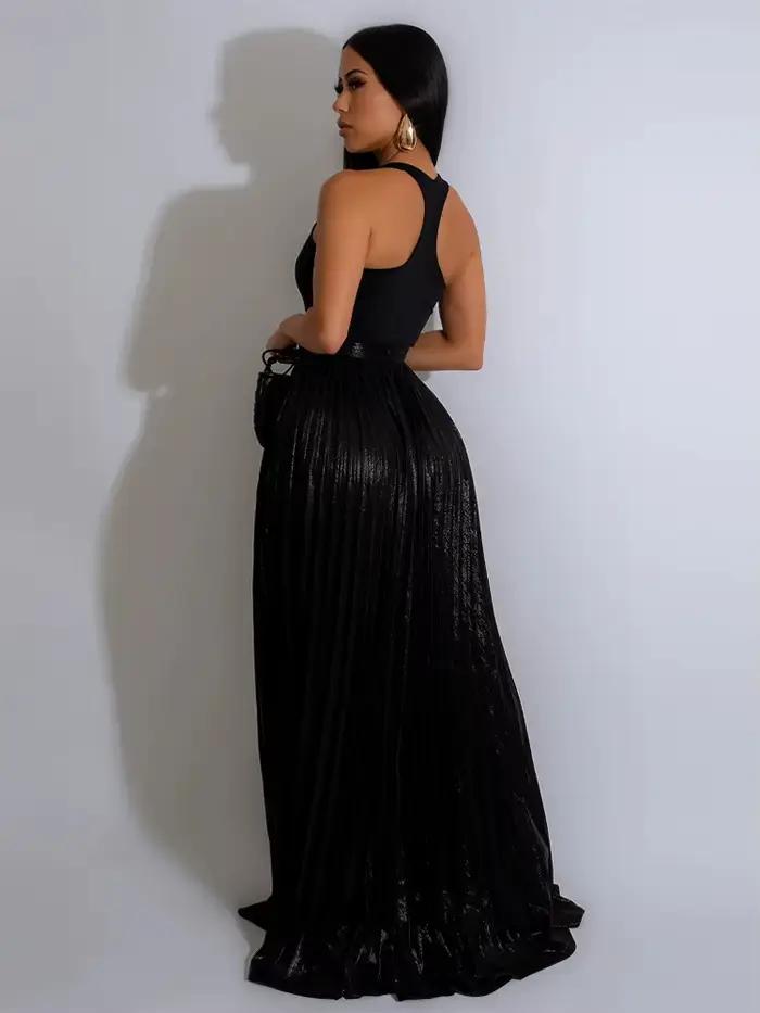 Jupe fine pour femmes Wmstar avec ourlets à volants en polyester pour soirée et club style moderne sexy