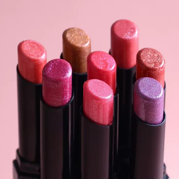 Rouge à lèvres brillant effet diamant, hautement pigmenté, nacré métallique, waterproof, longue tenue, maquillage éclatant et radieux toute la journée