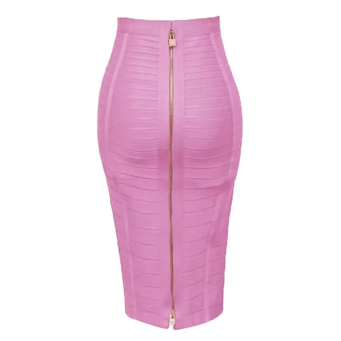 Femmes mode d'été Sexy noir rouge Beige blanc jupe de pansement 2026 tricoté élastique doux couleur bonbon