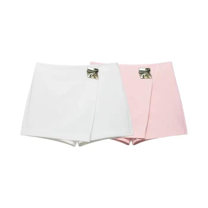 Jupe-pantalon asymétrique taille haute pour femme