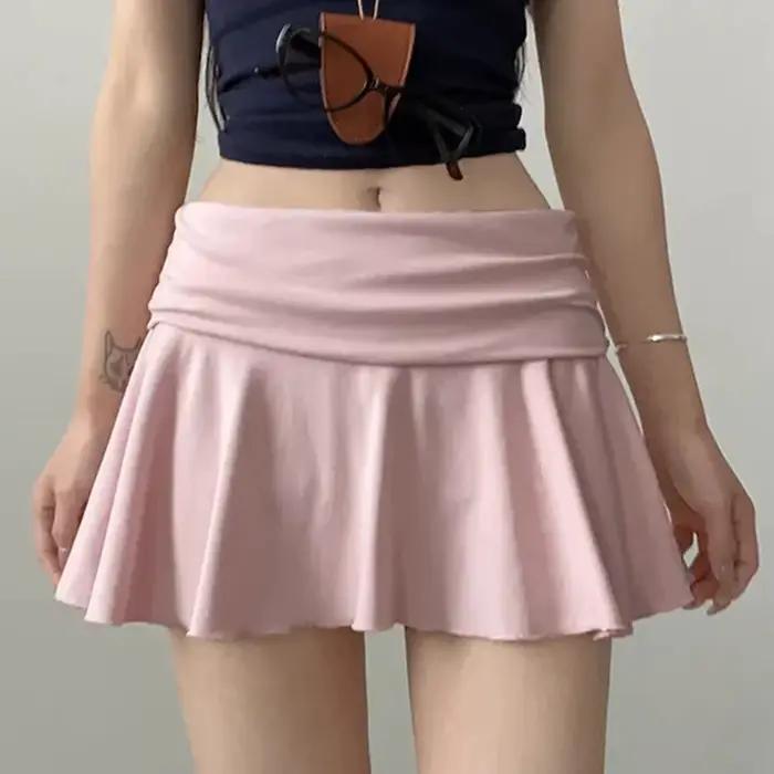 Jupes froncées retournées à la taille pour femmes