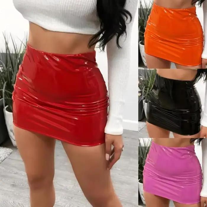 Amazon Wish – Mini jupe sexy en cuir, nouveau style printemps-été, en stock, mode saisonnière européenne et américaine