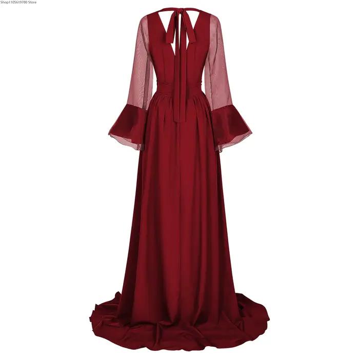 Robe de soirée à manches longues, robe de cour médiévale Renaissance, tenue vintage pour femmes, costume de fête d'Halloween, costume de cosplay