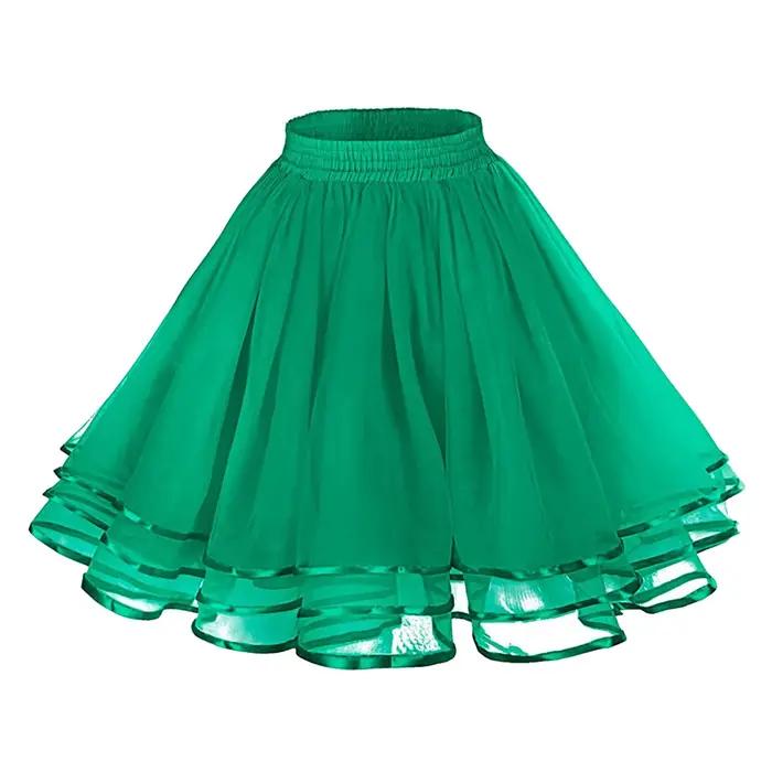 50CM Tutu jupe pour femmes extensible Mini évasé