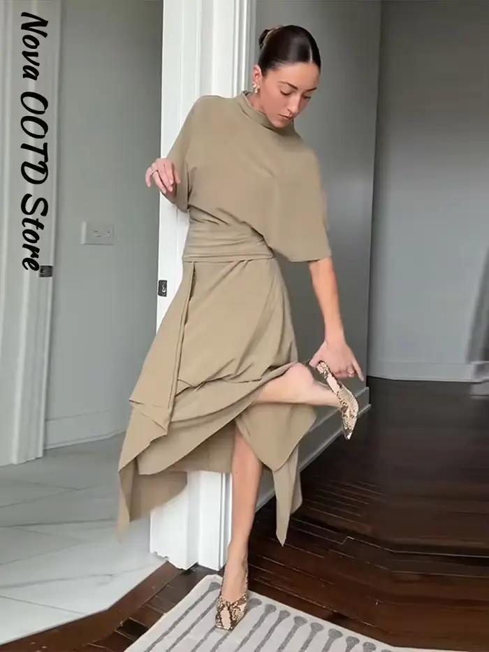 Ensemble jupe élégante à ourlet irrégulier pour femme