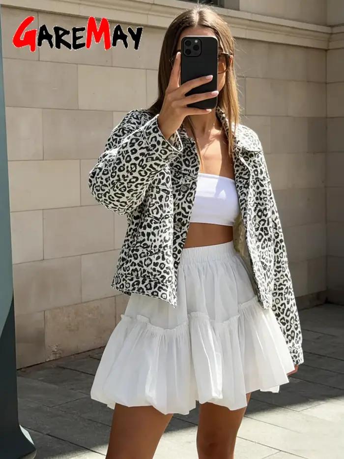 Printemps été blanc Mini jupe a-ligne taille haute Sexy mignon à volants Vintage Tennis