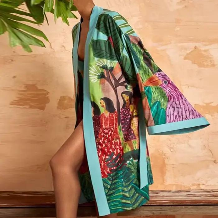 Kimono japonais traditionnel pour femmes, cardigan long, cardigan Cosplay, chemise chemisier, femme Yukata, Haori Geisha