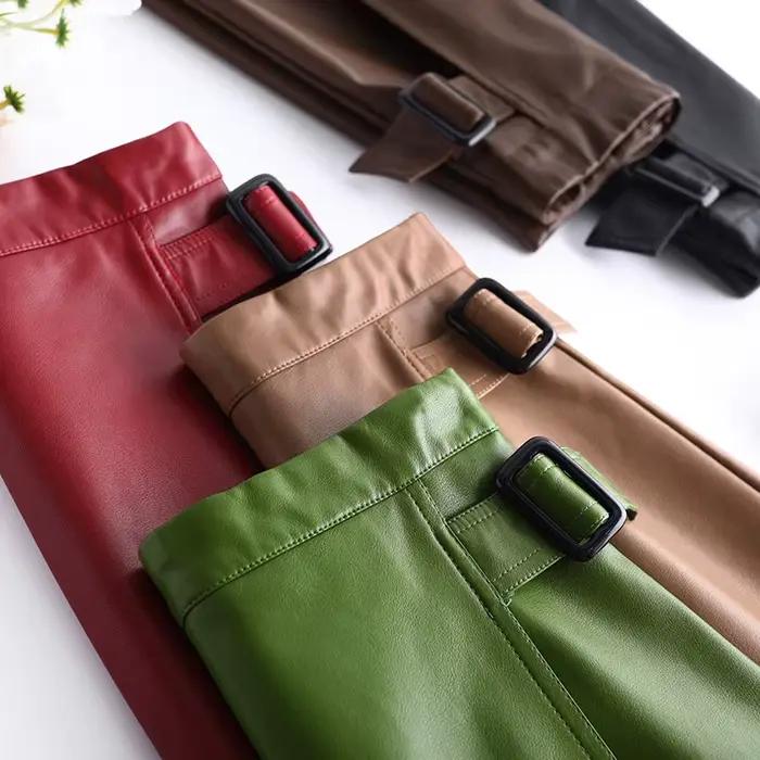 Femmes asymétrique Pu cuir jupe courte femmes Sexy tenue de club genou longueur jupes automne hiver femme mode jupe 3 couleurs