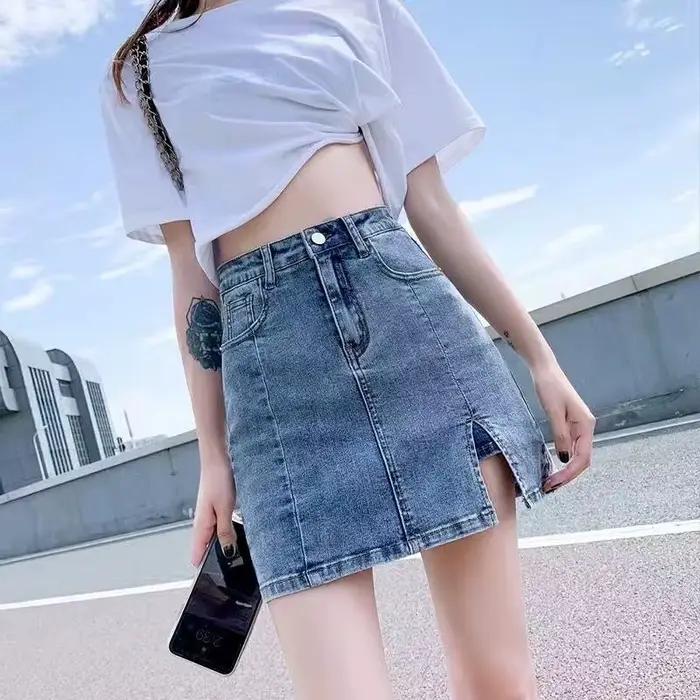 Très short Sexy Mini pantalon jupe femmes 2025 hanche taille haute serré Style coréen mode été Jean jupes