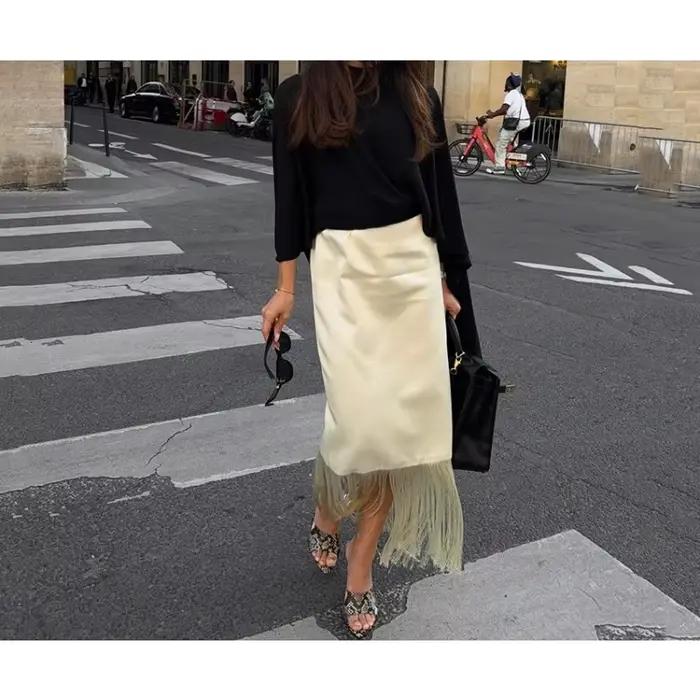 Jupe à franges pour femmes printemps/été 2026