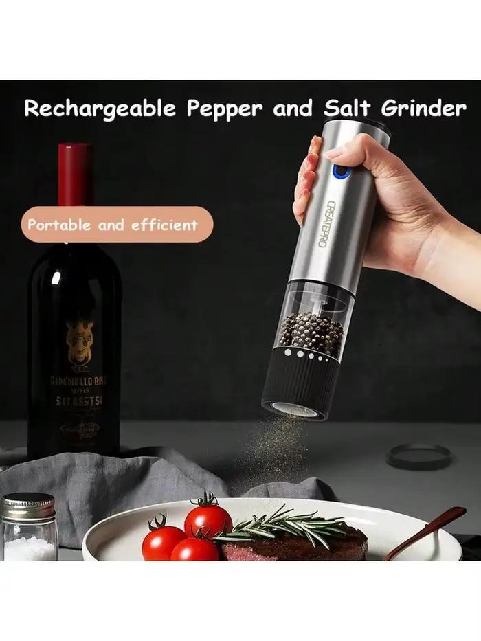 Moulin à sel et à poivre électrique, automatique, Rechargeable, secoueur, grossièreté réglable, appareils de cuisine