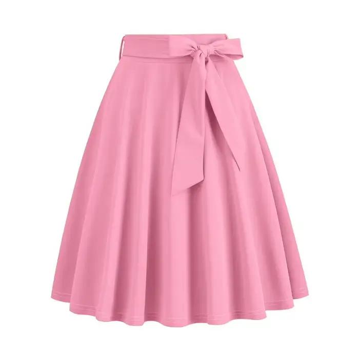 Jupes Vintage Années 50-60 Couleur Unie Élégantes pour Soirées et Bals